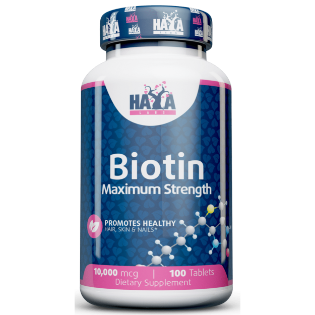 Haya Labs Biotīns Maximum Strength 10000 mkg 100 tabletes bilde Haya Labs Biotīns Maximum Strength 10000 mkg 100 tabletes fotogrāfija