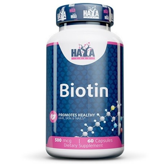 Haya Labs Biotiin 500 mcg 60 kapslit pilt Haya Labs Biotiin 500 mcg 60 kapslit foto