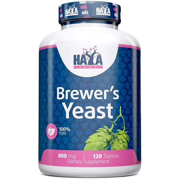 Haya Labs Õllepärm 800 mg 120 tabletti pilt Haya Labs Õllepärm 800 mg 120 tabletti foto