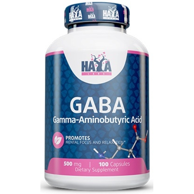Haya Labs Gaba 500 mg 100 kapslit foto