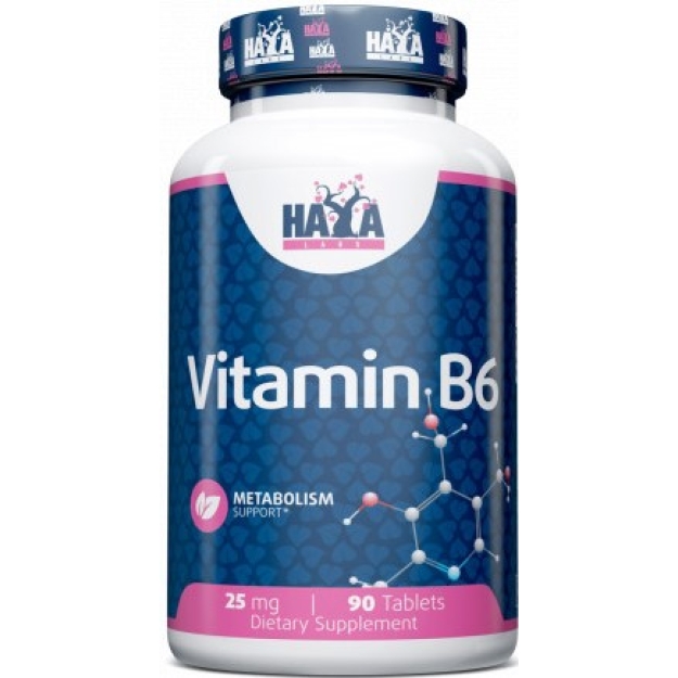 Haya Labs Витамин B6 25 мг 90 таблеток фото