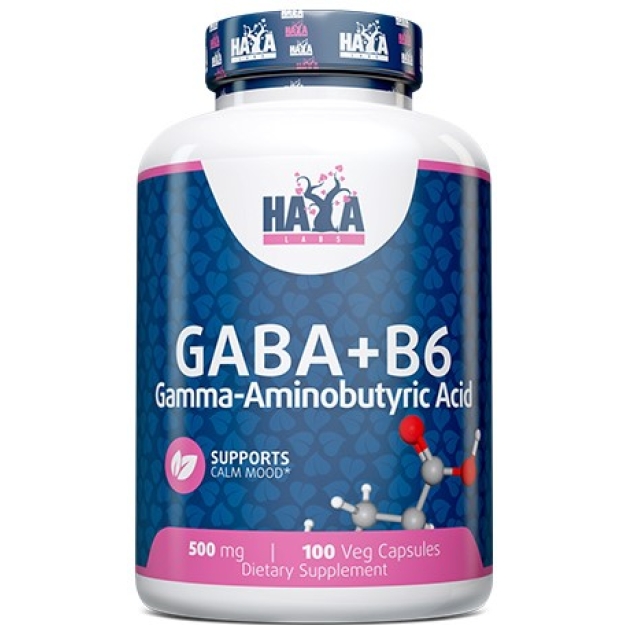 Haya Labs Gaba + B6 500 mg 100 vege capsules picture Haya Labs Gaba + B6 500 mg 100 vege capsules photo