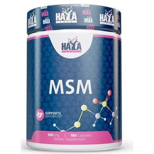 Haya Labs MSM 500 mg 180 kapsulas bilde Haya Labs MSM 500 mg 180 kapsulas fotogrāfija