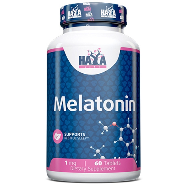 Haya Labs Melatoninas 1 mg 60 tablečių paveikslėlį Haya Labs Melatoninas 1 mg 60 tablečių nuotrauka