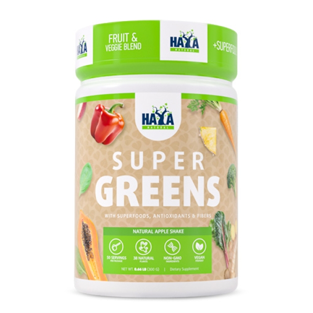 Haya Labs Super Greens Natural Shake 300 г Haya Labs Super Greens Natural Shake 300 г