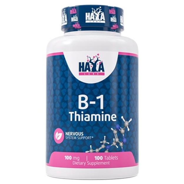Haya Labs Vitamin B-1 Thiamine 100 mg 100 tablets Haya Labs Vitamin B-1 Thiamine 100 mg 100 tablets