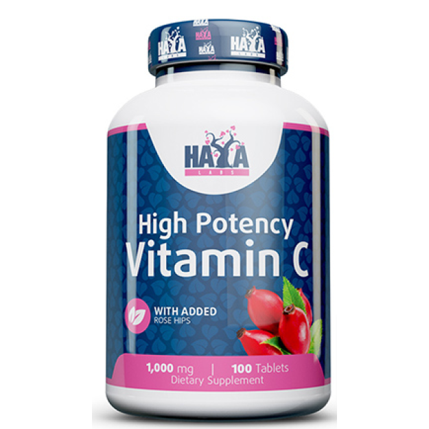 Haya Labs High Potency Vitamin C 1000 mg with Rose Hip 100 tablets Haya Labs High Potency Vitamin C 1000 mg with Rose Hip 100 tablets