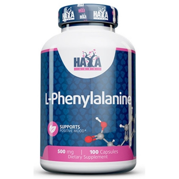 Haya Labs L-fenüülalaniin 500 mg 100 kapslit pilt Haya Labs L-fenüülalaniin 500 mg 100 kapslit foto