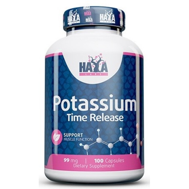 Haya Labs Kaalium Time Release 99 mg 100 vegan kapslit Haya Labs Kaalium Time Release 99 mg 100 vegan kapslit