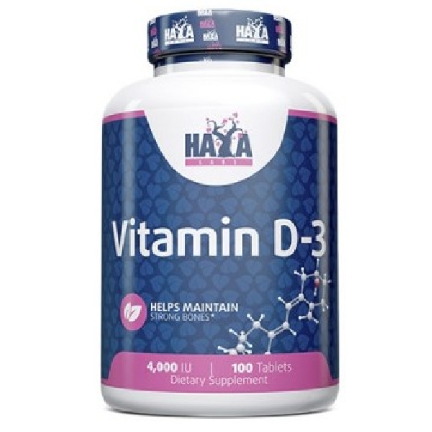 Haya Labs Vitaminas D3 4000 IU 100 tablečių Haya Labs Vitaminas D3 4000 IU 100 tablečių