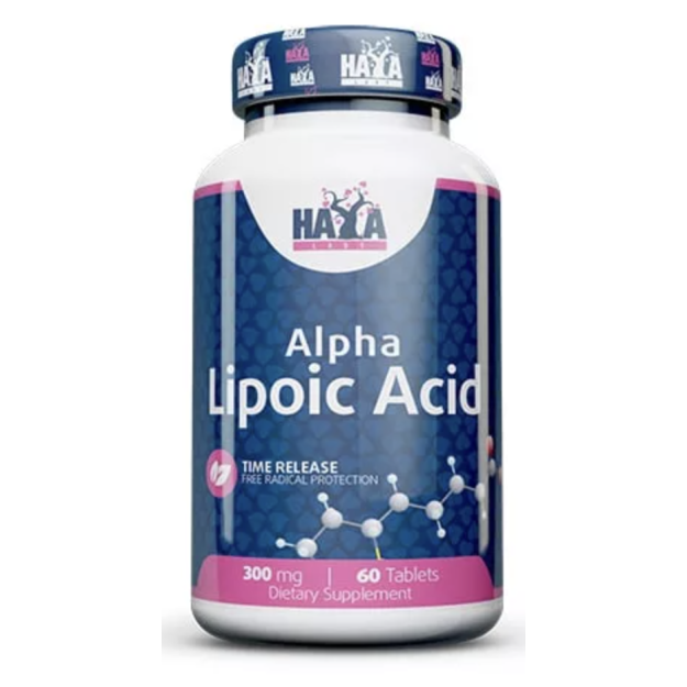 Haya Labs Alfa-lipoehape, Time Release, 300 mg 60 tabletti pilt Haya Labs Alfa-lipoehape, Time Release, 300 mg 60 tabletti foto