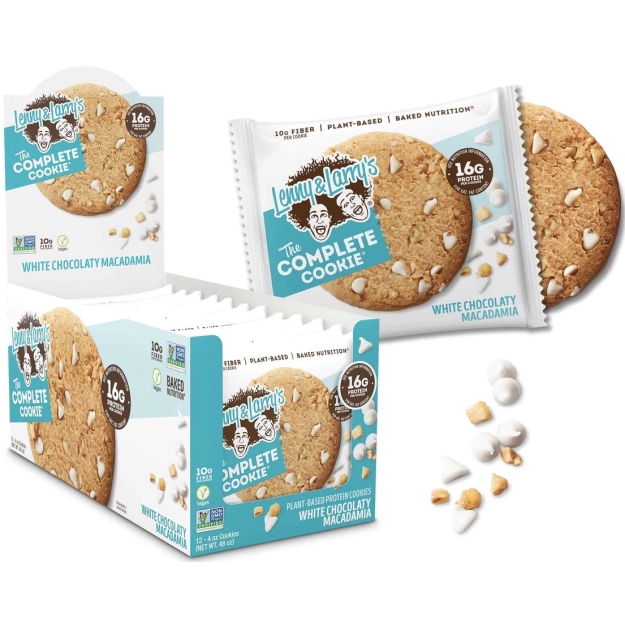 Lenny & Larry's The Complete Cookie 113 g – baltojo šokolado makadamijos paveikslėlį Lenny & Larry's The Complete Cookie 113 g – baltojo šokolado makadamijos nuotrauka