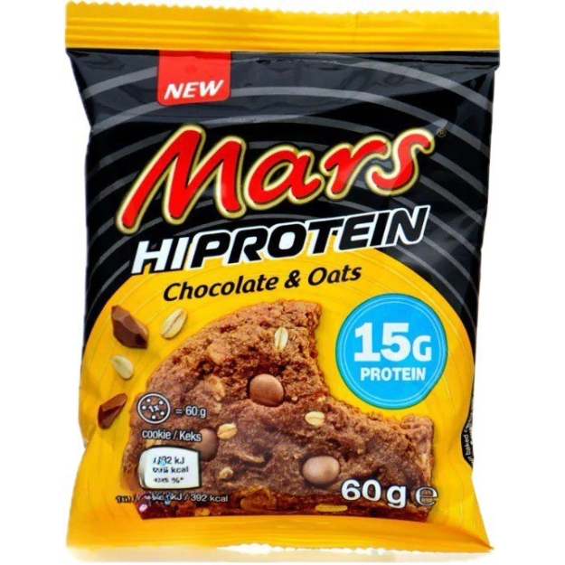 Mars High Protein Cookie 60 g - Šokoladas ir avižiniai dribsniai