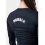Nebbia Long Sleeve Thumbhole Sporty Crop Top 585, black - 3