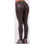 Nebbia Leather Look Bubble Butt pants 538, brown - 1