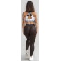 Nebbia Leather Look Bubble Butt pants 538, brown - 3
