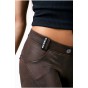 Nebbia Leather Look Bubble Butt pants 538, brown - 4