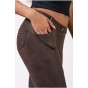 Nebbia Leather Look Bubble Butt pants 538, brown - 6