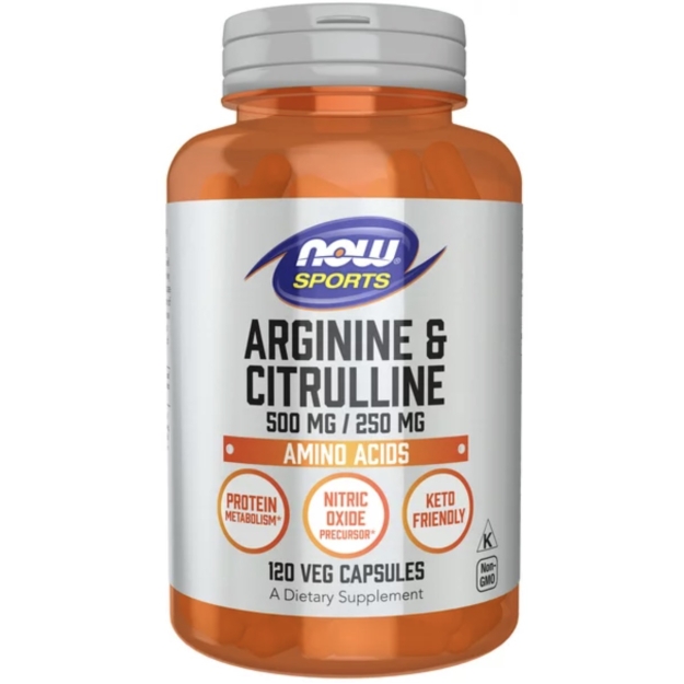 NOW Arginine & Citrulline 120 vegan capsules picture NOW Arginine & Citrulline 120 vegan capsules photo