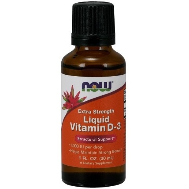 NOW D3 vitamīna papildu stiprības šķidrums 30 ml fotogrāfija