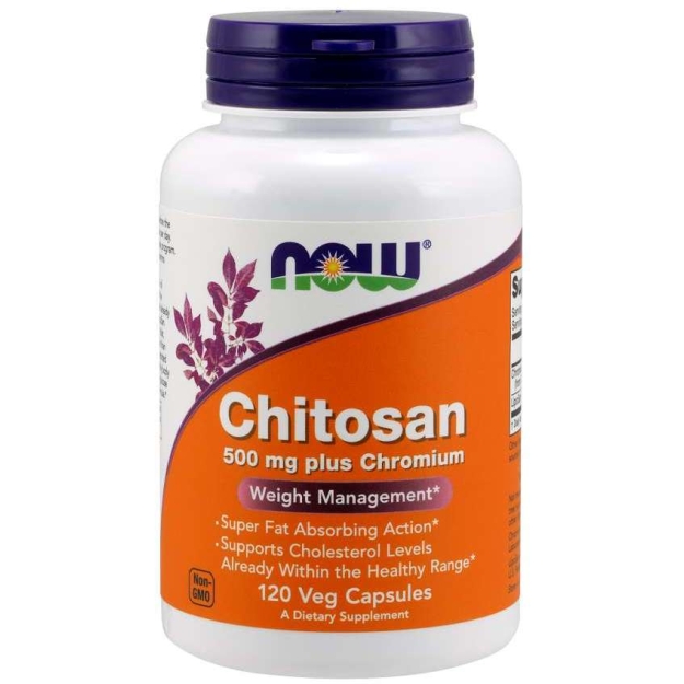 NOW Chitosan plus 500 mg 120 vege capsules picture NOW Chitosan plus 500 mg 120 vege capsules photo