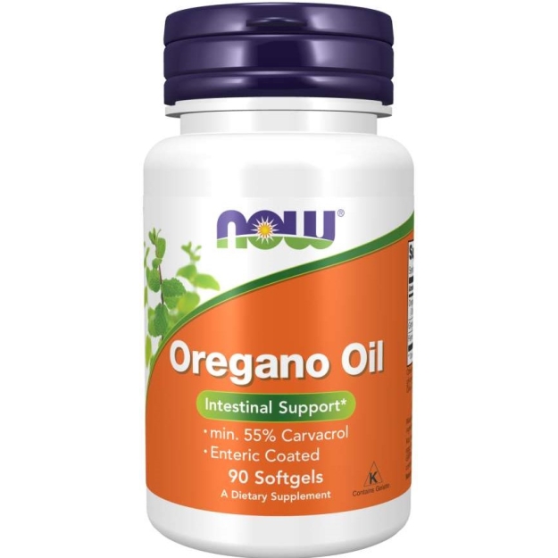 NOW Oregano Oil enteriniu būdu padengtos 90 gelio kapsulės paveikslėlį NOW Oregano Oil enteriniu būdu padengtos 90 gelio kapsulės nuotrauka