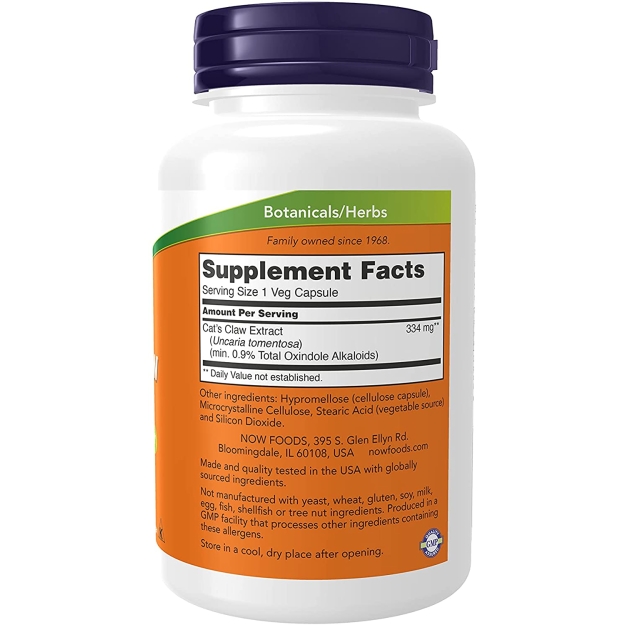 NOW Cat's Claw extract 120 vege капсул - экстракт кошачьего когтя картинка NOW Cat's Claw extract 120 vege капсул - экстракт кошачьего когтя фото