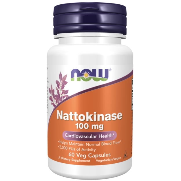 NOW Foods Nattokinase 100 mg 60 vegan kapslit pilt NOW Foods Nattokinase 100 mg 60 vegan kapslit foto