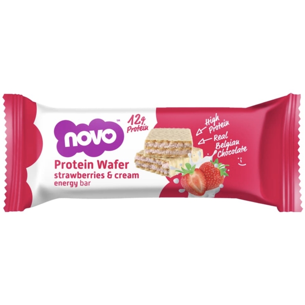 Novo Nutrition Protein Vahvlibatoon 40 g - Maasikakreem foto