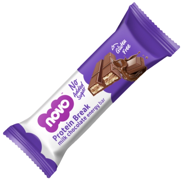 Novo Nutrition Protein Break Bar 16x21,5 г - Шоколад картинка Novo Nutrition Protein Break Bar 16x21,5 г - Шоколад фото