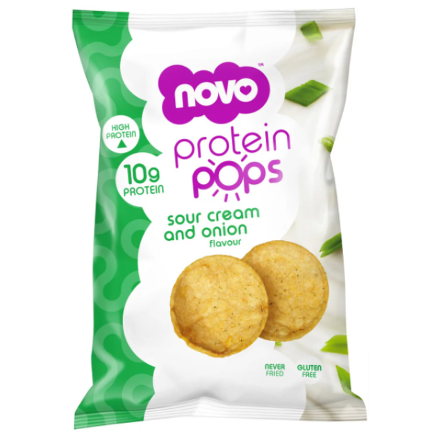 Novo Nutrition Protein Pops 45 g - Skābais krējums ar sīpoliem Novo Nutrition Protein Pops 45 g - Skābais krējums ar sīpoliem