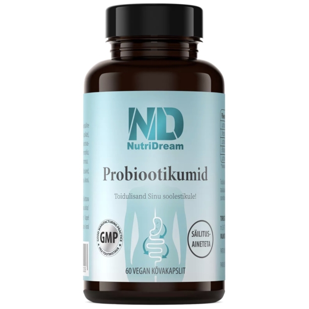NutriDream Probiotikai 60 daržovių kapsulės paveikslėlį NutriDream Probiotikai 60 daržovių kapsulės nuotrauka