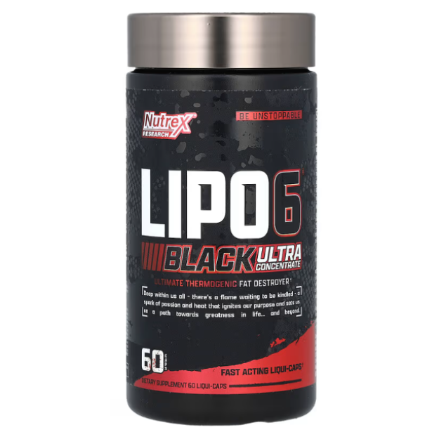 Lipo 6 Black Ultra Concentrate, Extreme weight loss support 60 capsules