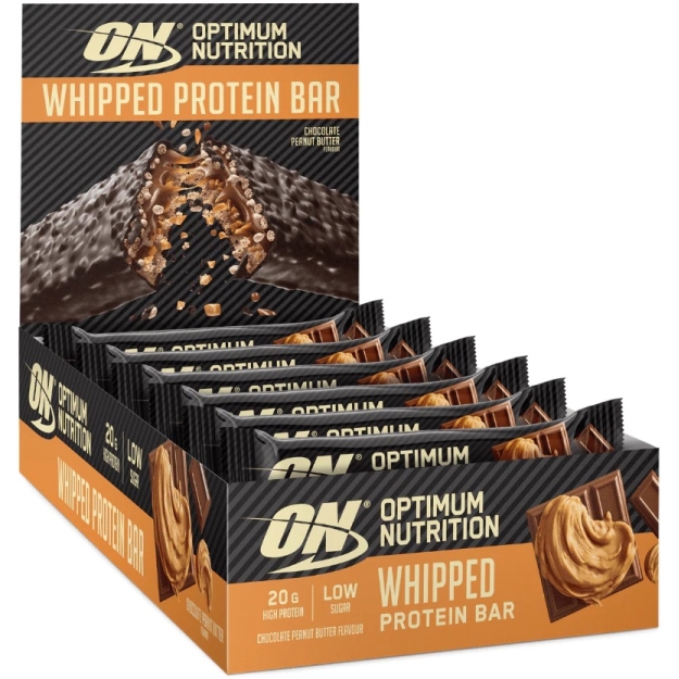 Optimum Nutrition Whipped Protein Bar 62 g - šokolādes zemesriekstu sviests bilde Optimum Nutrition Whipped Protein Bar 62 g - šokolādes zemesriekstu sviests fotogrāfija