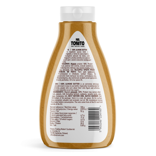 Ostrovit Mr. Tonito Almond Butter Smooth 400 g picture Ostrovit Mr. Tonito Almond Butter Smooth 400 g photo