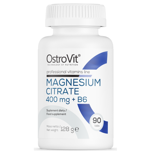 Ostrovit Magnio citratas 400 mg + B6 90 tabletės paveikslėlį Ostrovit Magnio citratas 400 mg + B6 90 tabletės nuotrauka