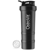 Ostrovit Shaker Premium 450 ml with 2 pill boxes and mixing ball, black photo
