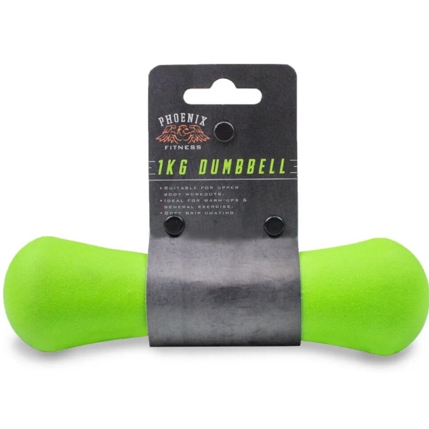 Dumbbell 1 kg (1 vnt), žalias