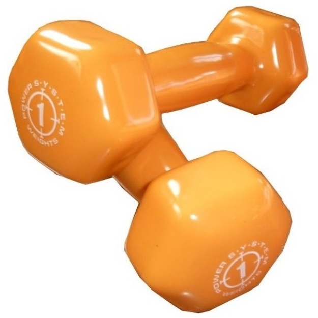 Power System Vinyl Coated Dumbbell, Yellow (2 x 1 kg) picture Power System Vinyl Coated Dumbbell, Yellow (2 x 1 kg) photo