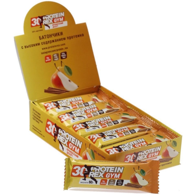 Protein Rex Protein bar GYM Prantsuse dessert - 60 g pilt Protein Rex Protein bar GYM Prantsuse dessert - 60 g foto