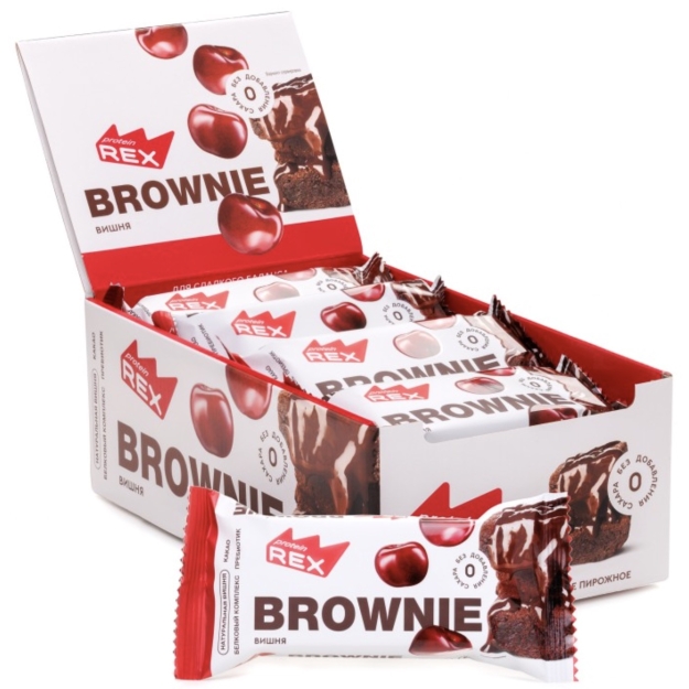 Valgurikas kook «Brownie»  - kirsimaitseline 50 g x 12