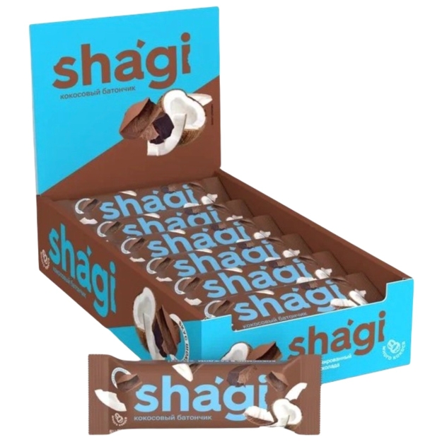 Protein Rex Kokosų batonėlis Shagi - Šokoladas 40 g x 15