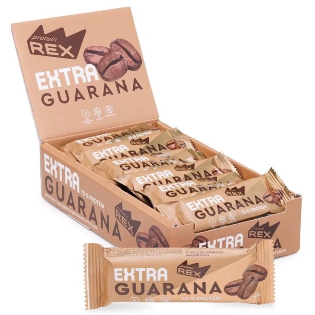 Olbaltumvielu batoniņš EXTRA -Mocha- ar guaranas ekstraktu 40 g x 18