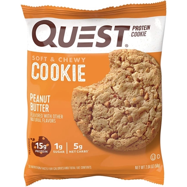Quest Nutrition Protein Cookie 59 g - žemės riešutų sviestas paveikslėlį Quest Nutrition Protein Cookie 59 g - žemės riešutų sviestas nuotrauka