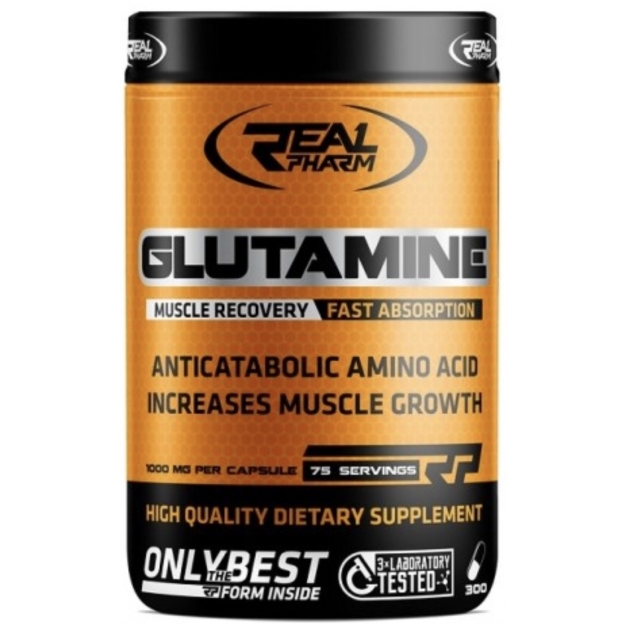 Real Pharm Glutaminas 900 mg 300 kapsulių nuotrauka
