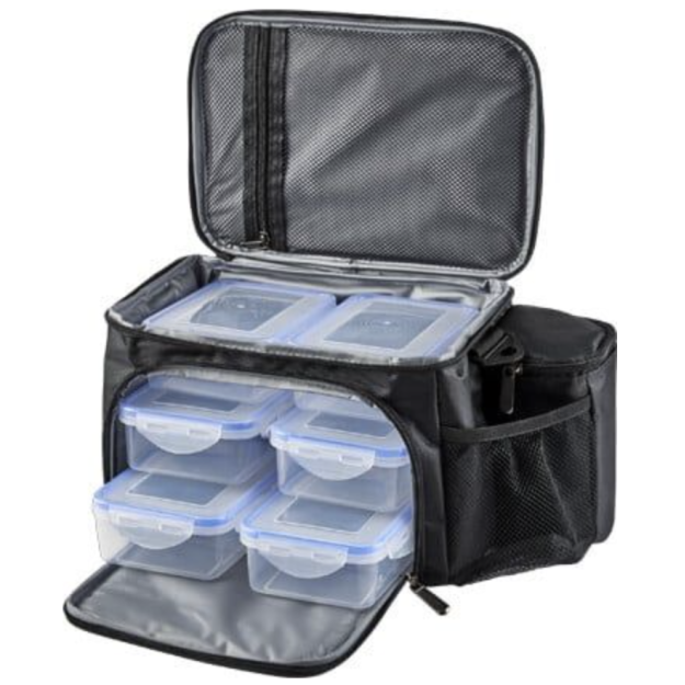 Scitec Nutrition Thermo Lunch Bag 2 freeze gels, 6 food containers, black picture Scitec Nutrition Thermo Lunch Bag 2 freeze gels, 6 food containers, black photo