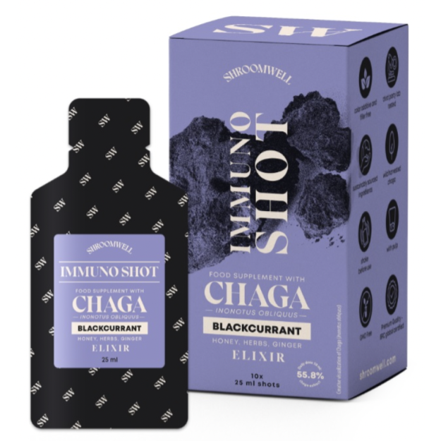 Shroomwell Immuno Elixir Shot (25 ml x 10 tk) - Mustsõstar pilt Shroomwell Immuno Elixir Shot (25 ml x 10 tk) - Mustsõstar foto