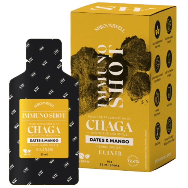 Shroomwell Immuno Elixir Shot (25 мл x 10 шт) - Финики & Манго Shroomwell Immuno Elixir Shot (25 мл x 10 шт) - Финики & Манго