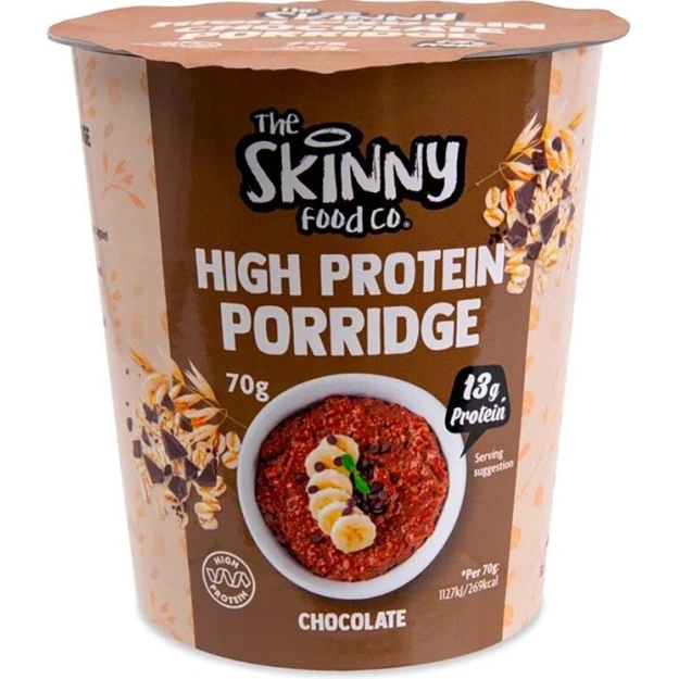 Skinny Foods Протеиновая каша 70 г - Шоколад Skinny Foods Протеиновая каша 70 г - Шоколад