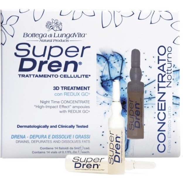 SuperDren Night Time Concentrate - concentrate for breaking down fat cells and cellulite, ampoules 14x5 ml picture SuperDren Night Time Concentrate - concentrate for breaking down fat cells and cellulite, ampoules 14x5 ml photo
